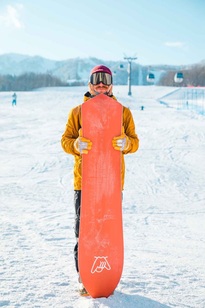 Aaron Lebowitz with the 5’10 Redtail Hawk in Japan.